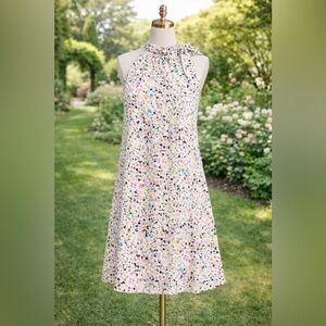 CeCe CANDY GEMS PRINT TIE HALTER NECK DRESS